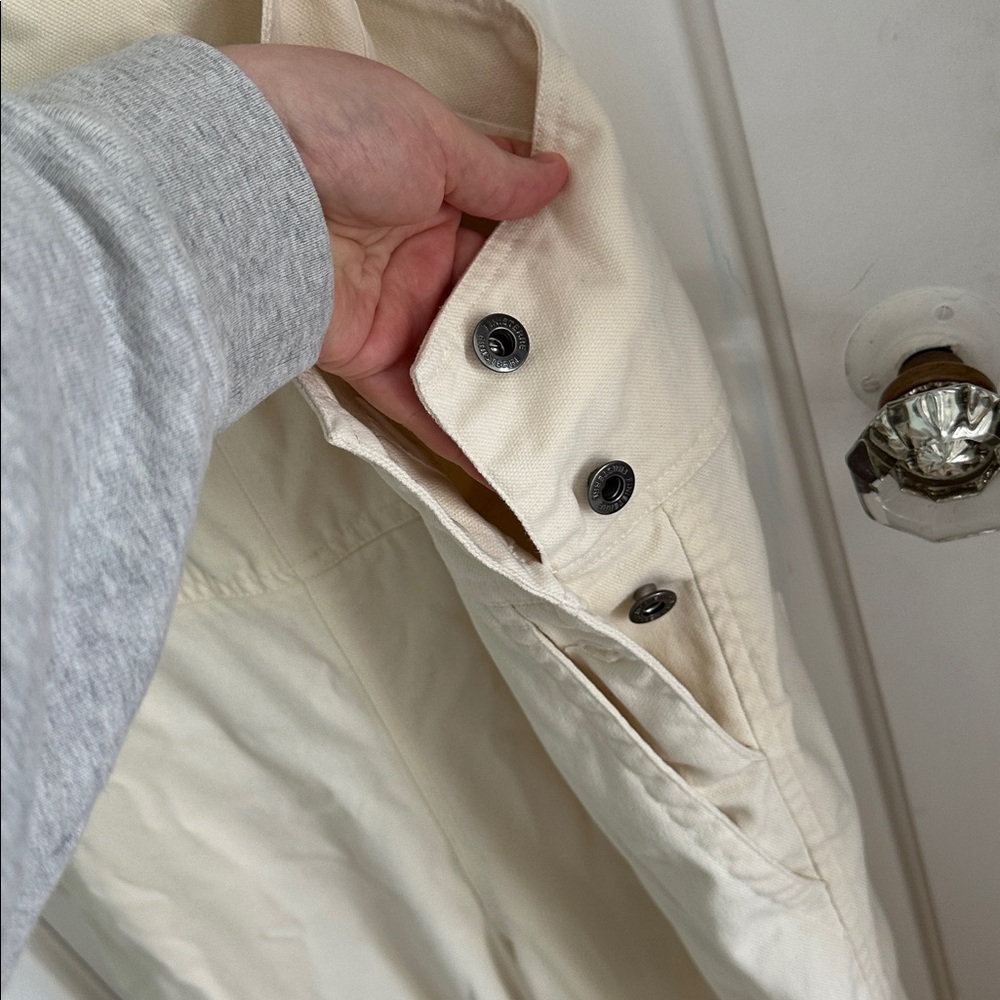 Finisterre • Cream 100% Cotton Denim Overalls Size 12 UK (M in US) - Picture 3 of 11
